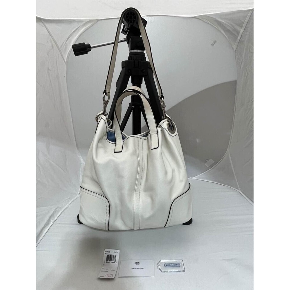 Coach Hadley Medium White Leather Purse Bag with tags